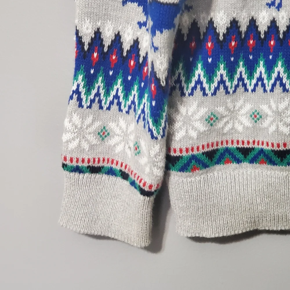 OshKosh B'gosh Dinosaur T Rex Blue and Green Patterned Sweater Boy's Size 10